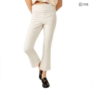 Free People Sea Salt Velvet Flare Pants- Size: Small -Cropped, Ankle, Flare
